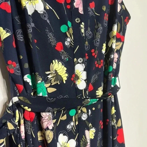 Tommy Hilfiger Blue Floral Sleeveless Button Down Dress - Picture 11 of 15